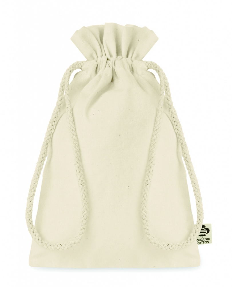 Logo trade promotional gifts image of: Small organic cotton gift bag
