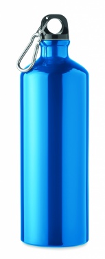 Logotrade advertising product picture of: 1000 ml single-walled aluminum water bottle with a carabiner
