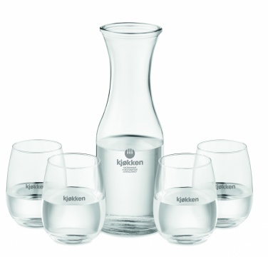 Logo trade corporate gifts image of: Set of recycled glass drink