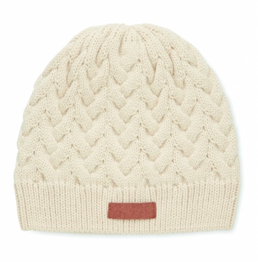 Logotrade promotional product image of: Cable knit beanie in RPET