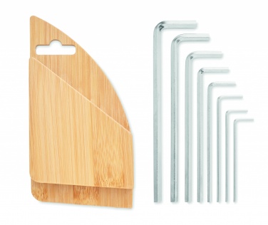 Logo trade promotional gifts picture of: Hex key set in bamboo