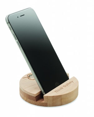 Logotrade business gift image of: Birch Wood phone stand