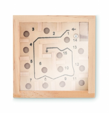 Logotrade promotional item picture of: Pine wooden labyrinth game