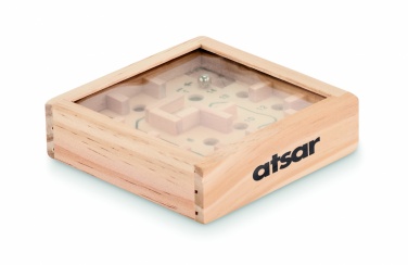 Logo trade promotional gifts picture of: Pine wooden labyrinth game