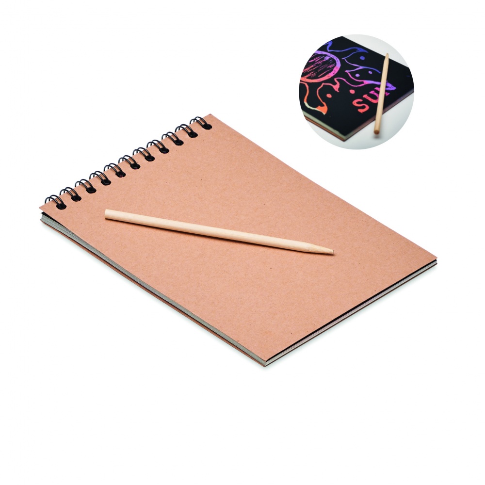Logo trade promotional gifts picture of: Scratching paper notebook