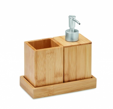 Logo trade advertising products picture of: 3 piece bath set in bamboo