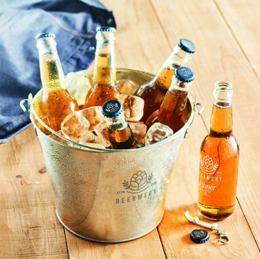 Logotrade promotional gift picture of: Metal beer bucket 4L