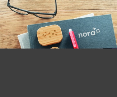 Logo trade corporate gifts picture of: TWS earbuds in bamboo case