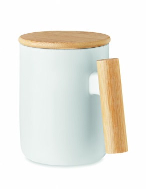 Logo trade promotional giveaways picture of: Porcelain mug with lid 380 ml
