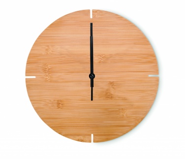 Logo trade corporate gift photo of: Round shape bamboo wall clock