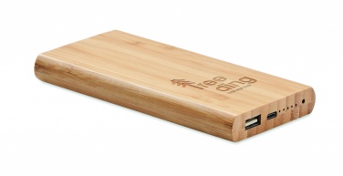 Logo trade promotional gift photo of: 6000 mAh Bamboo power bank