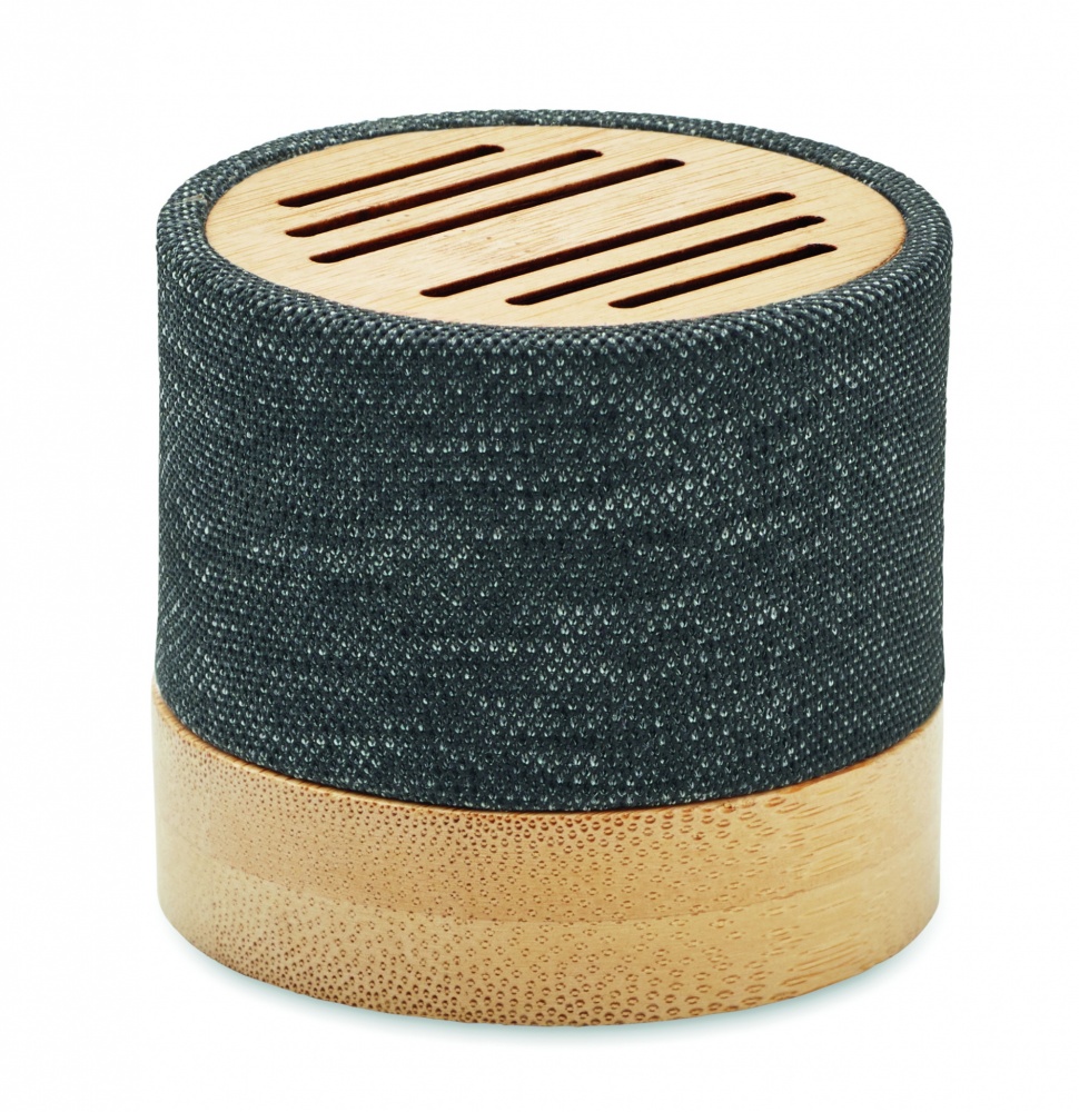 Logo trade advertising products picture of: Bamboo RPET wireless speaker