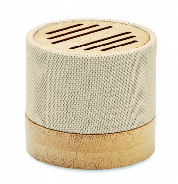 Logotrade promotional product picture of: Bamboo RPET wireless speaker