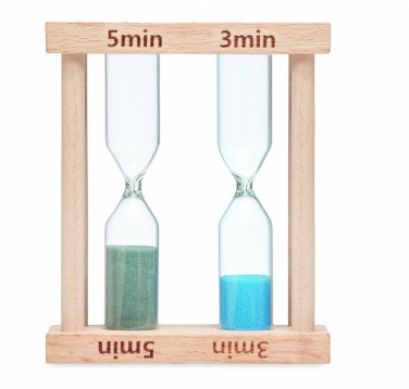 Logotrade promotional gift image of: Set of 2 wooden sand timers