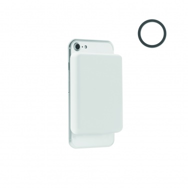 Logo trade business gift photo of: Magnetic wireless charger 15W powerbank 5000 mAh