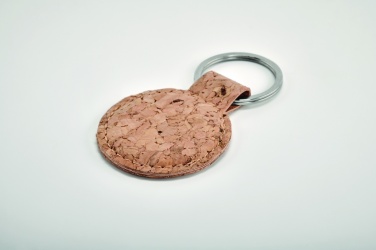 Logotrade advertising products photo of: Round cork key ring Mikkeli