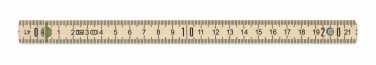 Logo trade promotional giveaways image of: Carpenter ruler in wood 2m