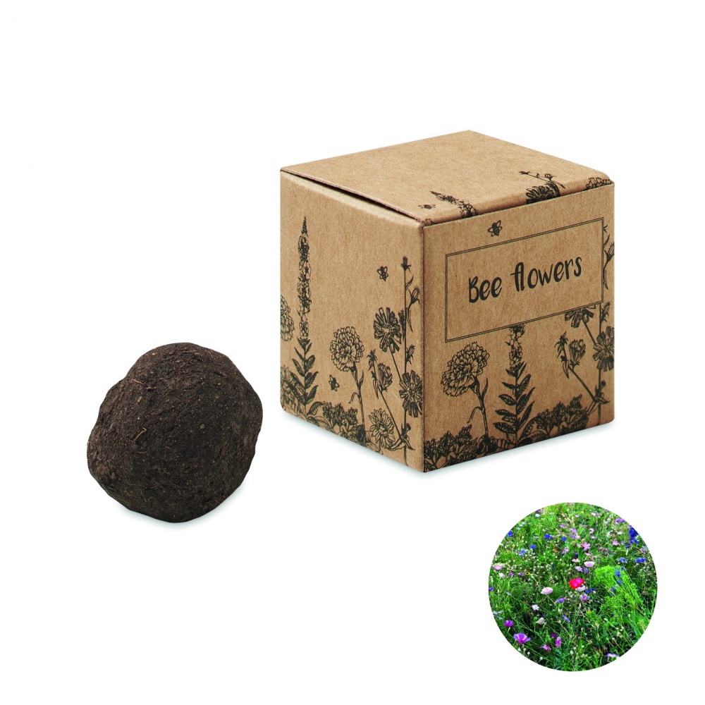 Logo trade advertising products picture of: Seed bomb with bee flowers