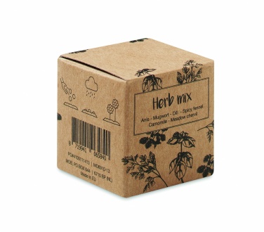 Logo trade advertising products image of: Herb seed bomb in carton box