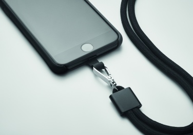 Logo trade advertising product photo of: RPET Phone holder lanyard