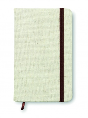 Logotrade promotional product picture of: A6 canvas notebook lined
