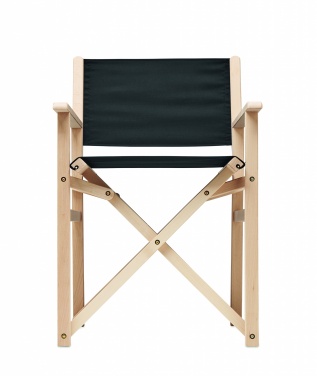 Logo trade advertising products image of: Foldable wooden beach chair