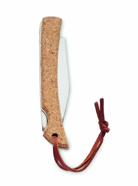 Logo trade promotional gift photo of: Foldable knife with cork