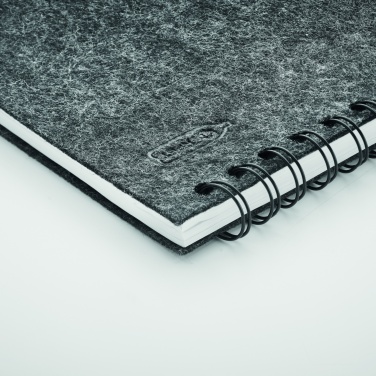 Logotrade corporate gift picture of: A5 RPET felt cover notebook