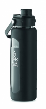 Logo trade corporate gifts image of: Glass bottle with sleeve 750 ml