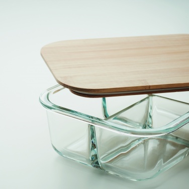 Logotrade promotional product picture of: Glass lunch box with bamboo lid