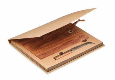 Logotrade promotional merchandise image of: Acacia wood cheese board set Hannover