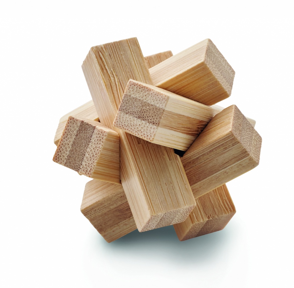 Logotrade corporate gift image of: Bamboo brain teaser star shape