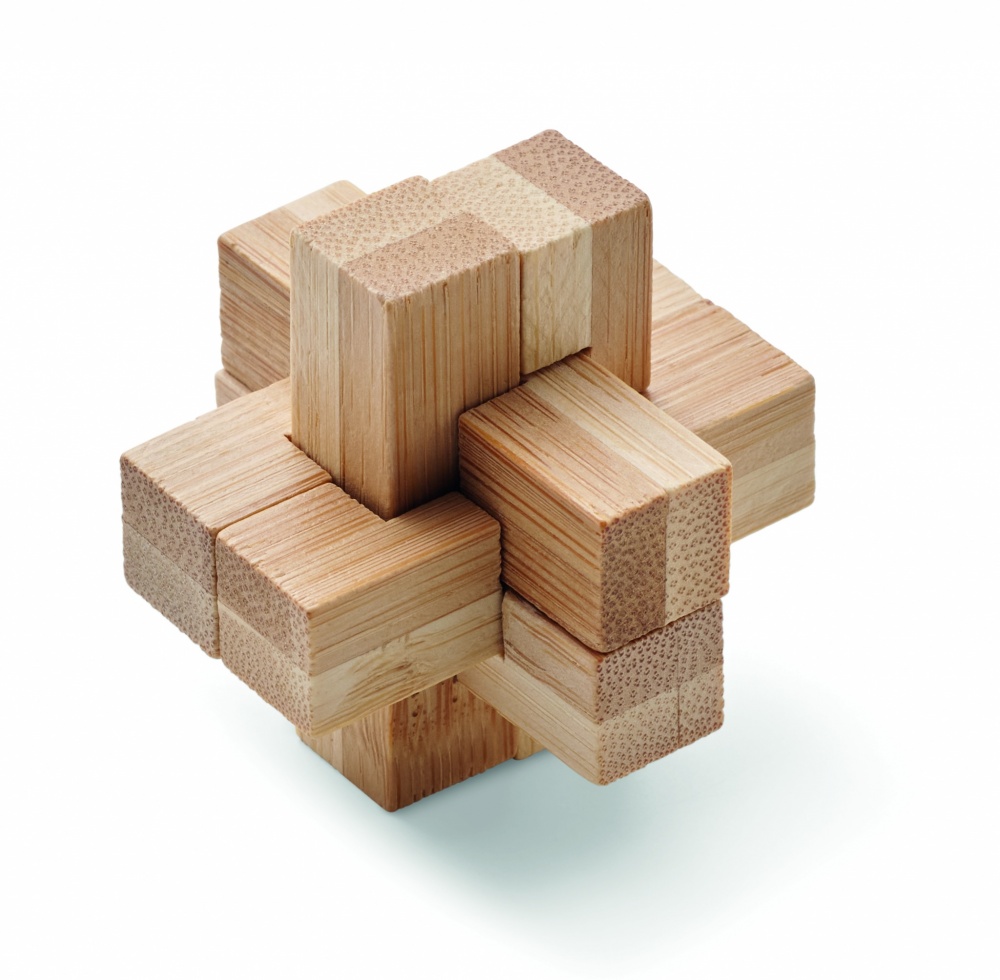 Logo trade promotional products picture of: Bamboo brain teaser puzzle
