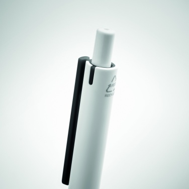 Logo trade business gifts image of: Recycled ABS push button pen