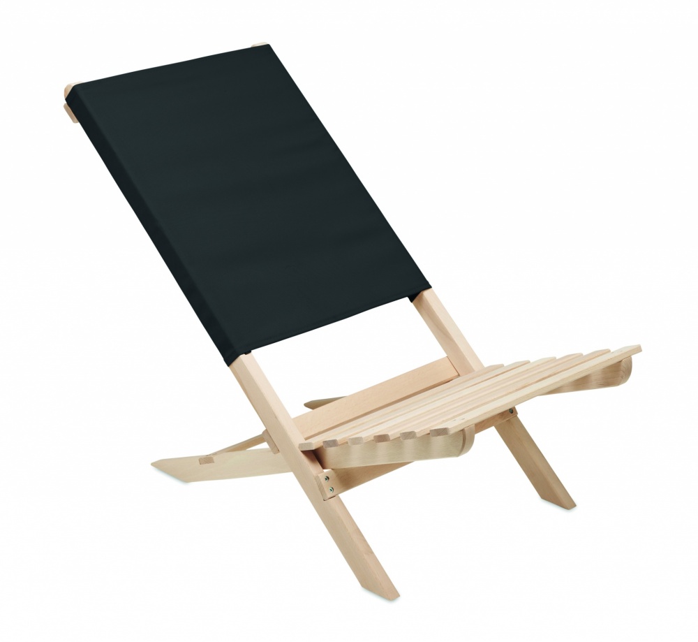 Logo trade promotional items picture of: Foldable wooden beach chair