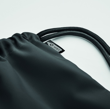 Logo trade promotional items image of: Large drawstring bag 300D RPET