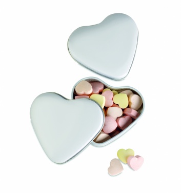 Logo trade advertising products picture of: Heart tin box with candies