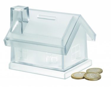 Logo trade promotional items picture of: Plastic house coin bank