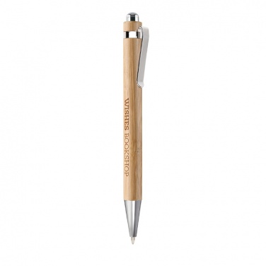 Logo trade promotional products picture of: Bamboo automatic ball pen