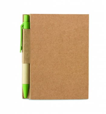Logo trade promotional giveaways image of: Recycled notebook with pen