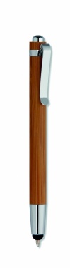 Logo trade advertising product photo of: Bamboo pen and pencil set