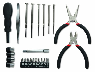 Logo trade promotional item photo of: 26 pcs tool in aluminium case