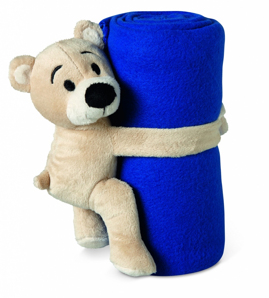 Logotrade advertising product picture of: Fleece blanket with bear