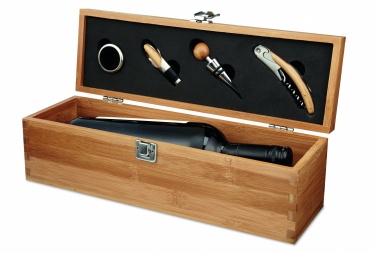 Logotrade promotional product image of: Wine set in bamboo box