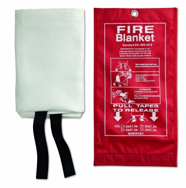 Logo trade promotional merchandise image of: Fire blanket in pouch 100x95cm