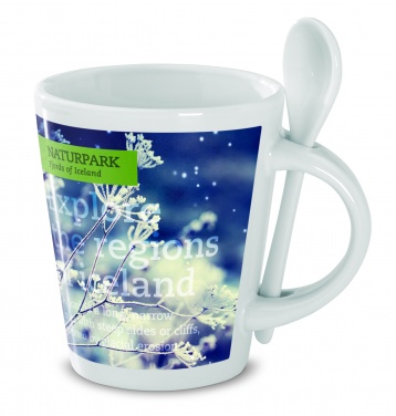 Logo trade corporate gift photo of: Sublimation mug with spoon