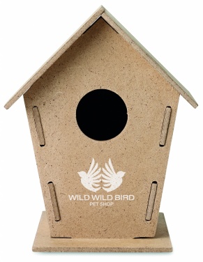 Logo trade business gifts image of: Wooden bird house
