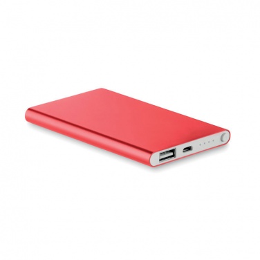 Logo trade corporate gifts picture of: Flat power bank 4000 mAh