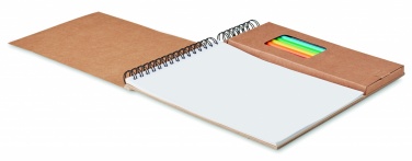 Logo trade advertising product photo of: Colouring set with notepad