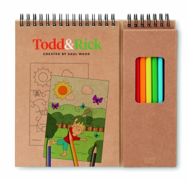 Logotrade promotional merchandise image of: Colouring set with notepad